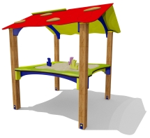 Песочный столик с навесом 0102001 для детей с ограниченными возможностями для уличной площадки