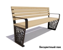 Парковая скамейка Сколково, Лиственница 1,8 м