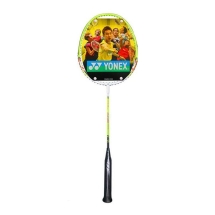 Ракетка бадминтонная Yonex Muscle, для начинающих, стальной стержень, белый-лимонный