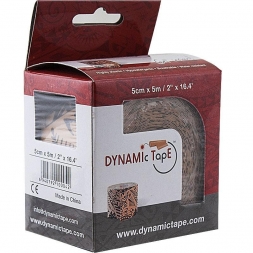 Тейп динамический Dynamic Tape, арт. DT50TT, шир. 5 см, дл. 5 м, телесный/черн. тату, фото 2