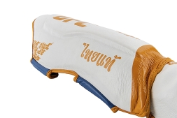 (UFC Premium True Thai Защита голени, цвет белый/голубой, размер M), фото 9