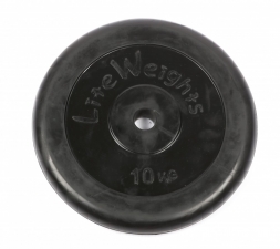 Диск обрезиненный Lite Weights 2477LW 26мм 10кг, черный, фото 1
