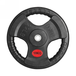 Диск 31 мм. обрезиненный с 3-мя хватами 10 кг (модель: D1), фото 1 Диск 31 мм. обрезиненный с 3-мя хватами 10 кг (модель: D1), фото 1