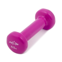 Гантель виниловая DB-101 0,5 кг, розовая