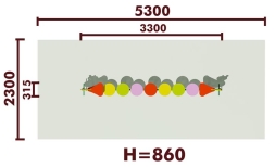 Скамейка детская 26002.21 для игровой площадки, фото 3
