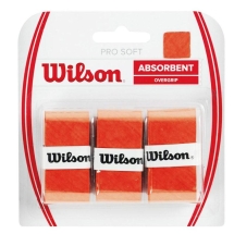 Овергрип Wilson Pro Soft Overgrip, арт. WRZ4040OR, 0,5 мм, размер 2,5см*120см,3 шт, темно-оранжевый Овергрип Wilson Pro Soft Overgrip, арт. WRZ4040OR, 0,5 мм, размер 2,5см*120см,3 шт, темно-оранжевый