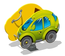 Качалка на пружине Автомобиль У1 КЧ084 для детской площадки