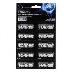 Иглы для насоса &quot;TORRES&quot;,  арт.SS5023, уп. 10 шт, диам. резьбы 7 мм, внутр. диам. 5 мм, сталь