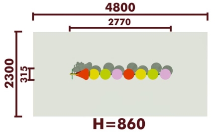 Скамейка детская 26001.21 для игровой площадки, фото 2