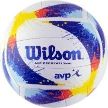 Мяч вол. &quot;Wilson AVP Splatter&quot; арт.WTH30120XB, р.5, 18 пан, композит.кожа, маш.сшивка, бело-сине-жел