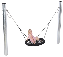 Качели-гнездо Rosette армированного каната со стойками Гнездо 100 см для детской площадки, фото 1