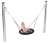 Качели-гнездо Rosette армированного каната со стойками Гнездо 100 см для детской площадки