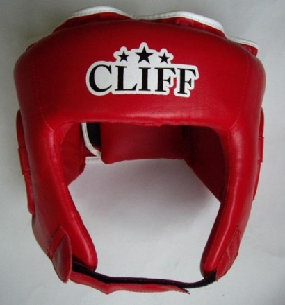 Шлем боксерский CLIFF CS-500 открытый (PVC) красный р.L, фото 1