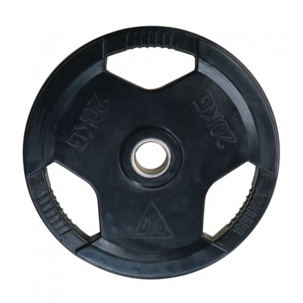 Диск обрезиненный DFC, чёрный, с хватом, 51мм, 20кг, фото 1
