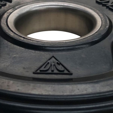 Диск обрезиненный DFC, чёрный, с хватом, 51мм, 20кг, фото 3