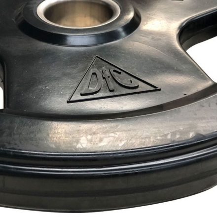 Диск обрезиненный DFC, чёрный, с хватом, 51мм, 20кг, фото 4