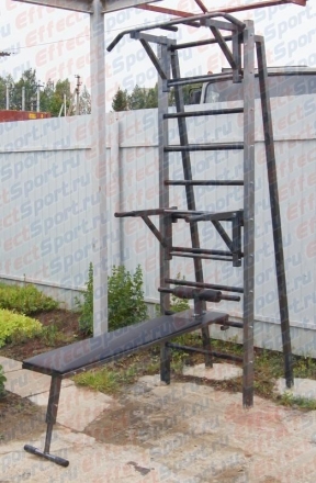 Шведская стенка для улицы EffectSport ПРОФ(У)-Т35-Б35-ДГВ, фото 1