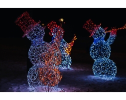 Световая фигура Снеговик-музыкант sn002 (инструмент на выбор), фото 2