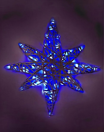 Световая фигура Светящаяся звезда Рождественская плоская односторонняя 1,2 м, фото 1