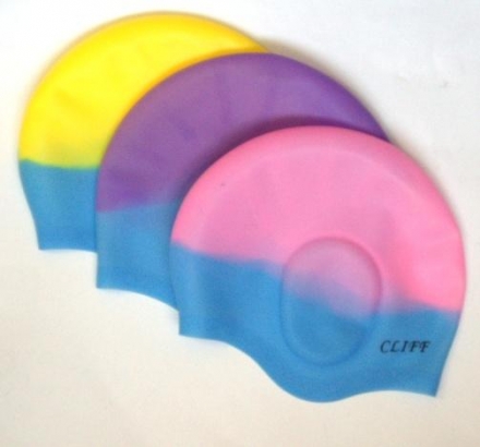 Шапочка для плавания силиконовая большая РР (с ушами), фото 1