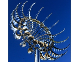 Скульптура из нержавеющей стали Океан Малый размер, 8-гранное конусовидное основание из нержавеющей стали, фото 2