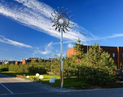 Скульптура из нержавеющей стали Океан Малый размер, 8-гранное конусовидное основание из нержавеющей стали, фото 3