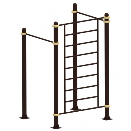 П-образный трехсекционный турник+шведская стенка YSK28, фото 1