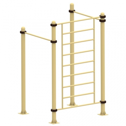 П-образный трехсекционный турник+шведская стенка YSK28, фото 2