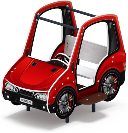 Машинка (красная) - Беседка машинка средняя - МФ 10.03.01-03.И1, фото 4