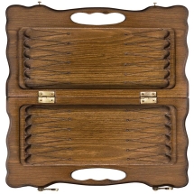 Нарды резные &quot;Корона&quot; с ручкой 30, Haleyan