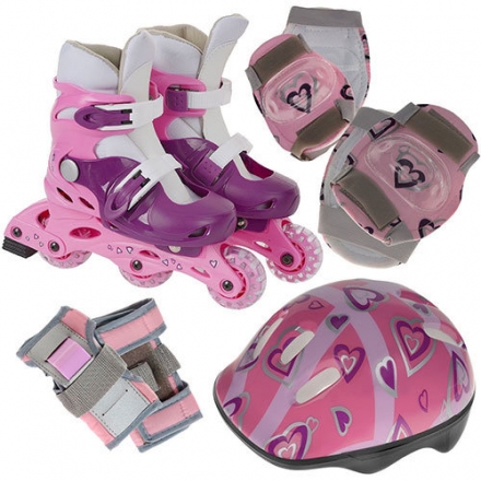 PW-120P Набор: коньки ролик, защита, шлем р. 31-34, фото 1