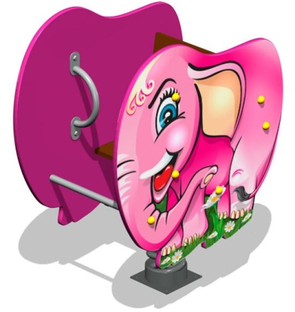 Качалка на пружине Слоник У2 КЧ077 для детской площадки, фото 1