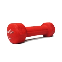 Гантель неопреновая DB-201 1 кг, красная