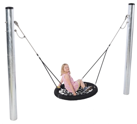 Качели-гнездо Rosette армированного каната со стойками Гнездо 120 см для детской площадки, фото 1