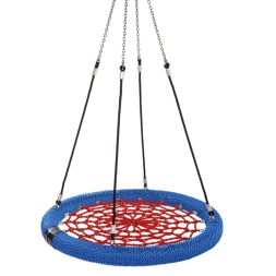 Качели-гнездо Rosette армированного каната со стойками Гнездо 120 см для детской площадки, фото 4