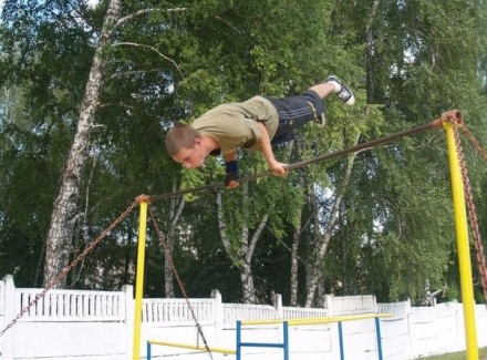 Турник на растяжках из цепей или троса, фото 1