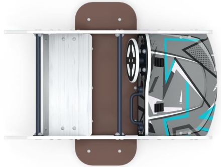 Машинка (серая) - Беседка машинка средняя - МФ 10.03.01-04.И1, фото 5
