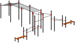 Воркаут ЛОВ 108 красный ВТ 102.25-01, фото 2 Воркаут ЛОВ 108 красный ВТ 102.25-01, фото 2