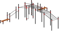 Воркаут ЛОВ 108 красный ВТ 102.25-01, фото 3 Воркаут ЛОВ 108 красный ВТ 102.25-01, фото 3