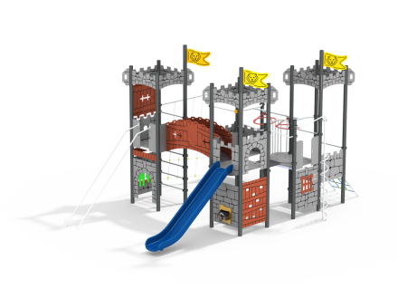 УК 7.818.11 Универсальный комплекс четыре башни с крышей цинк, фото 1