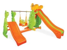 Двойная горка с качелью Pilsan Dino (07-960-T)