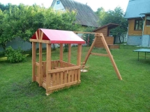 Детская игровая деревянная площадка для дачи "Мадрид 107" Детская игровая деревянная площадка для дачи "Мадрид 107"