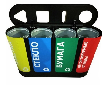 Урна для раздельного сбора мусора ВторСырье 1 (без наклеек), фото 2