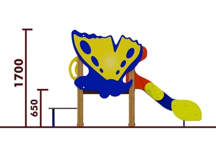 Горка Бабочка 08102.21 H=650 для детской площадки, фото 2