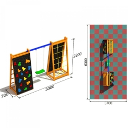 Детские качели Спорт 4.1 для детской площадки, фото 3