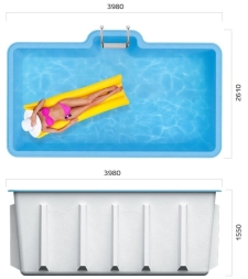 Бассейн 3,98х2,61х1,55м. Денали Marshall Pools (чаша), фото 4