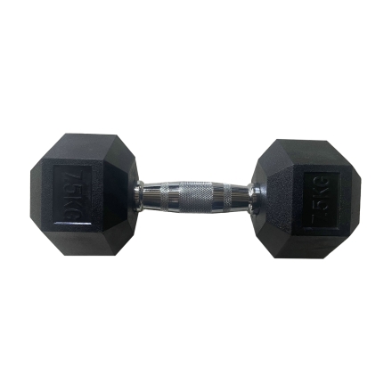 Обрезиненная гексагональная гантель INEX Hex Dumbbell 5 кг, фото 1