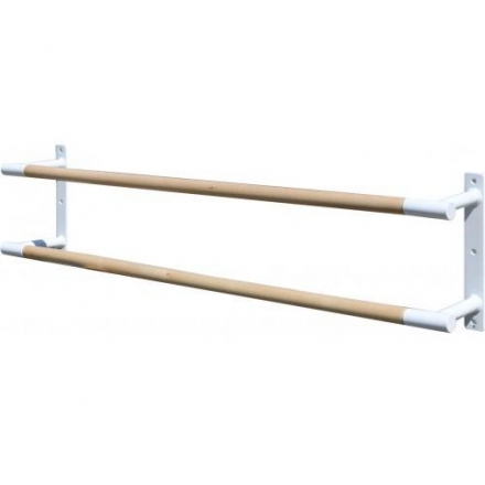 Станок хореографический ZSO пристенный, двухрядный 1,5 м, перекладина D-40 мм БУК , фото 1