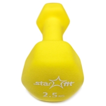 Гантель неопреновая DB-201 2,5 кг, желтая