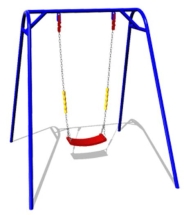 Детские качели Малыш К013 с сидением К046 для игровых площадок